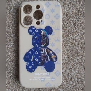 Robot Bear Iphone 14 Pro Flexible Silicone Case